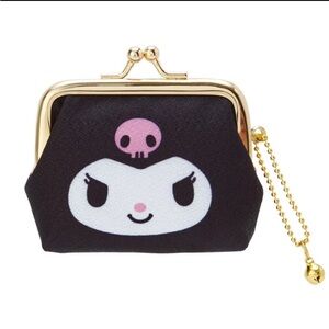 Sanrio Kuromi Coin Purse Black with Chain and Bell
